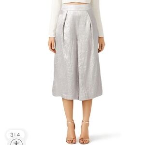 Gianni Bini Shimmering Silver Culottes Size M
